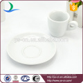 Factory white ceramic coffee cups saucer